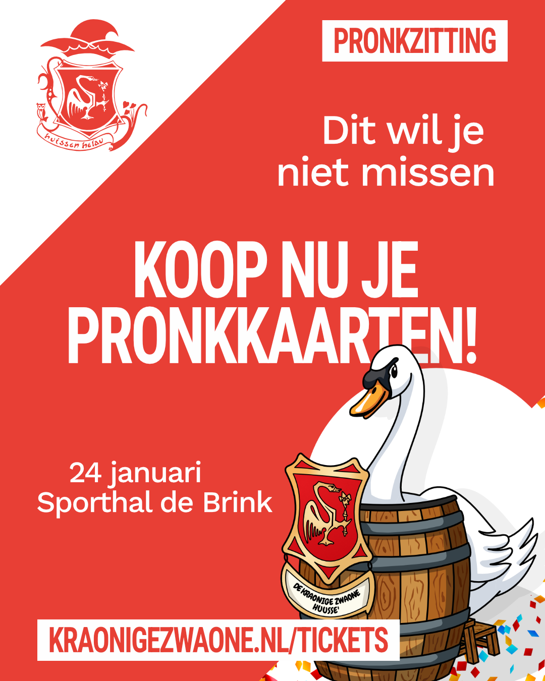 Koop nu je kaarten voor de Pronkzitting!